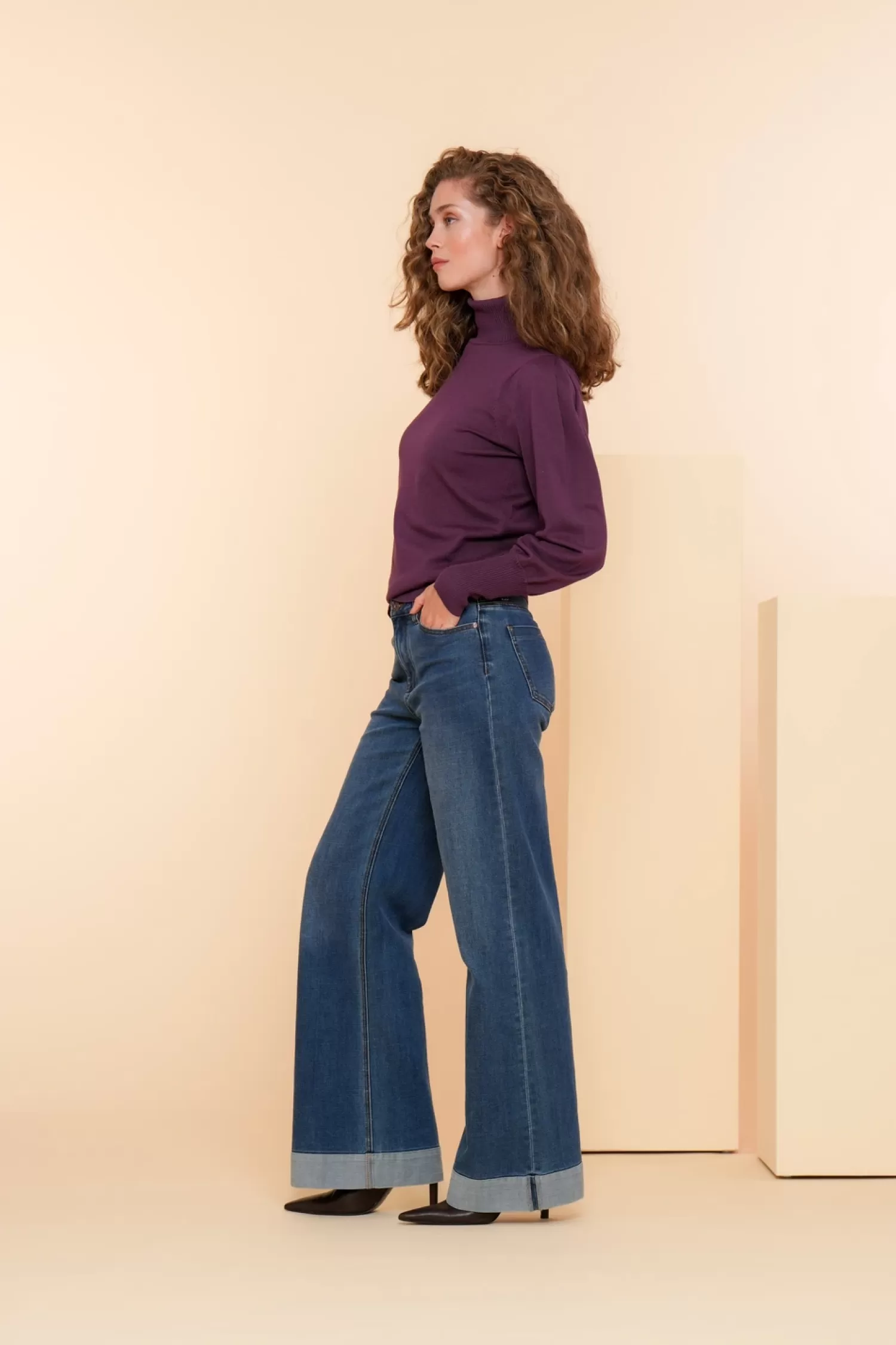 Geisha Fashion Broeken | Denim*Geisha Dames Vintage Flare Jeans 41517-10 blue denim stonewash